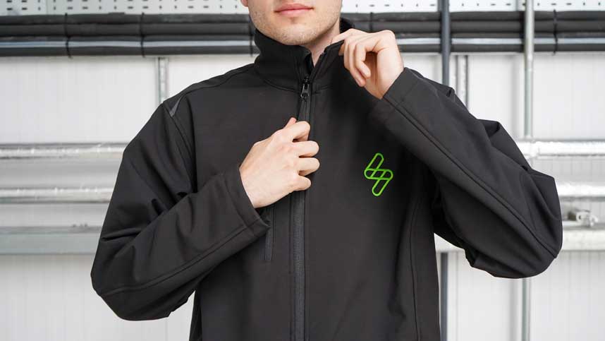 Electrician Wearing MyEnergi Branded Jacket