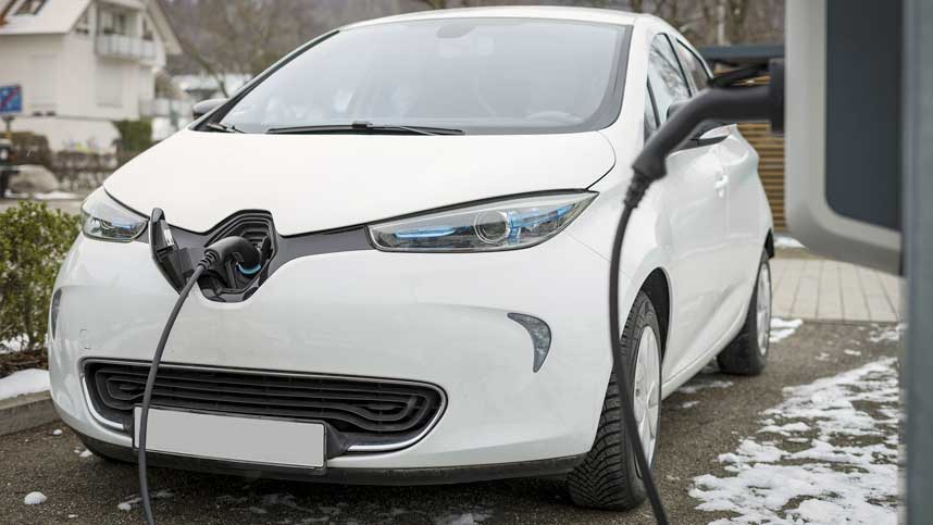 White Renault Zoe